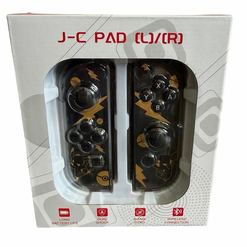 Nintendo Switch Joy-Con Pikachu Clear Black Pokemon Gaming Joy-Con Brand New
